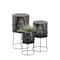 CosmoLiving by Cosmopolitan Black Metal Chic Planter Set